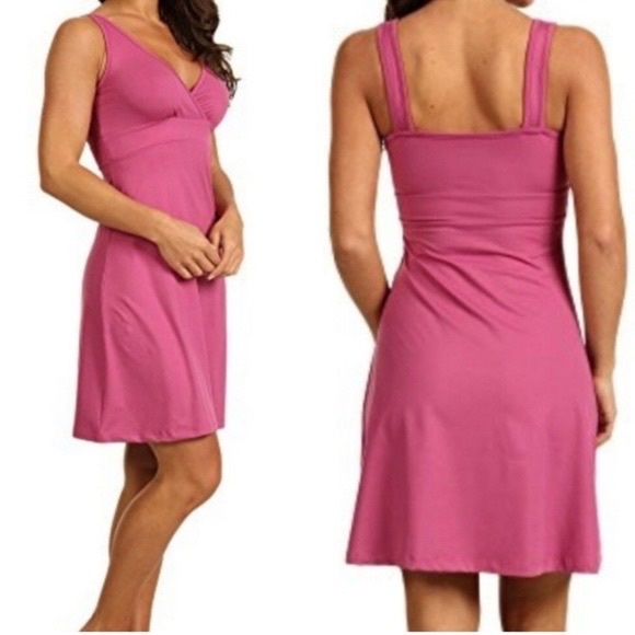 PATAGONIA Pink V-neck Crossover Dress - Picture 2 of 10